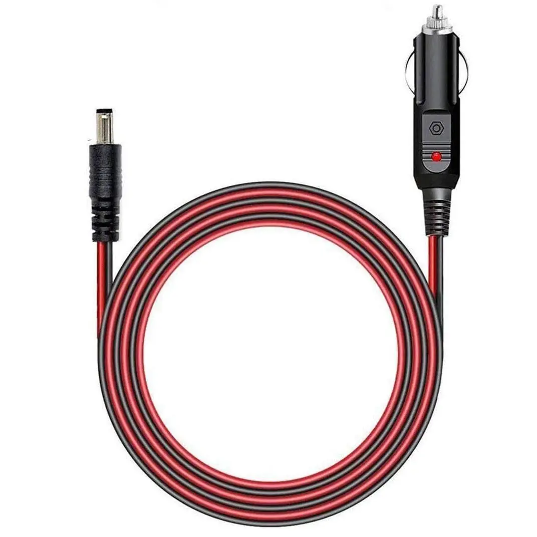 DC 5.5mm*2.1mm to Car Cigarette Lighter Male Plug Charger Auto Power Supply Cable