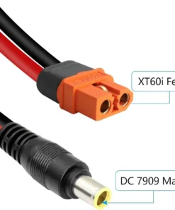 Alternative view of DC 8mm/DC7909 Female/Male to XT60 Female Connector Extension Cable