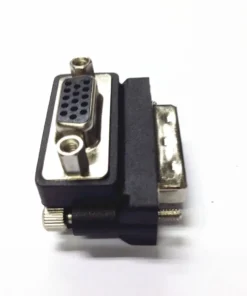 DVI Male to VGA DB15 Female 90 Degree Connector Adapter