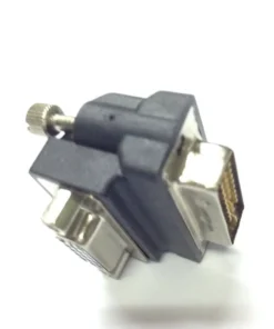 Alternative view of DVI Male to VGA DB15 Female 90 Degree Connector Adapter