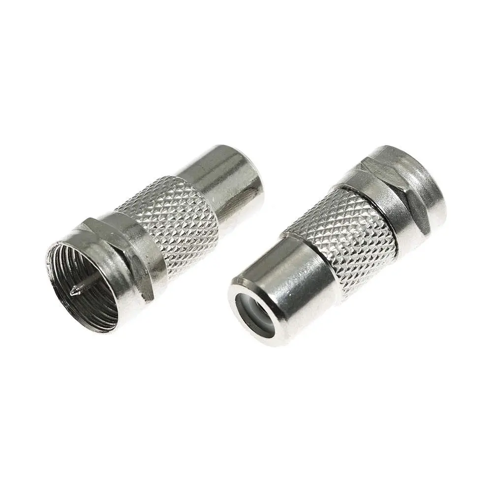 F Type Male to RCA Female Connector Straight Coax Cable Adapter - Image 3