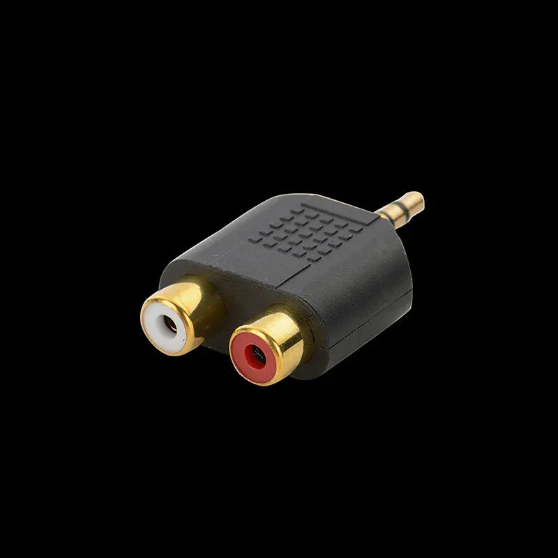 Gold Plated 3.5mm Stereo to 2-RCA Male to Female Adapter - Image 5