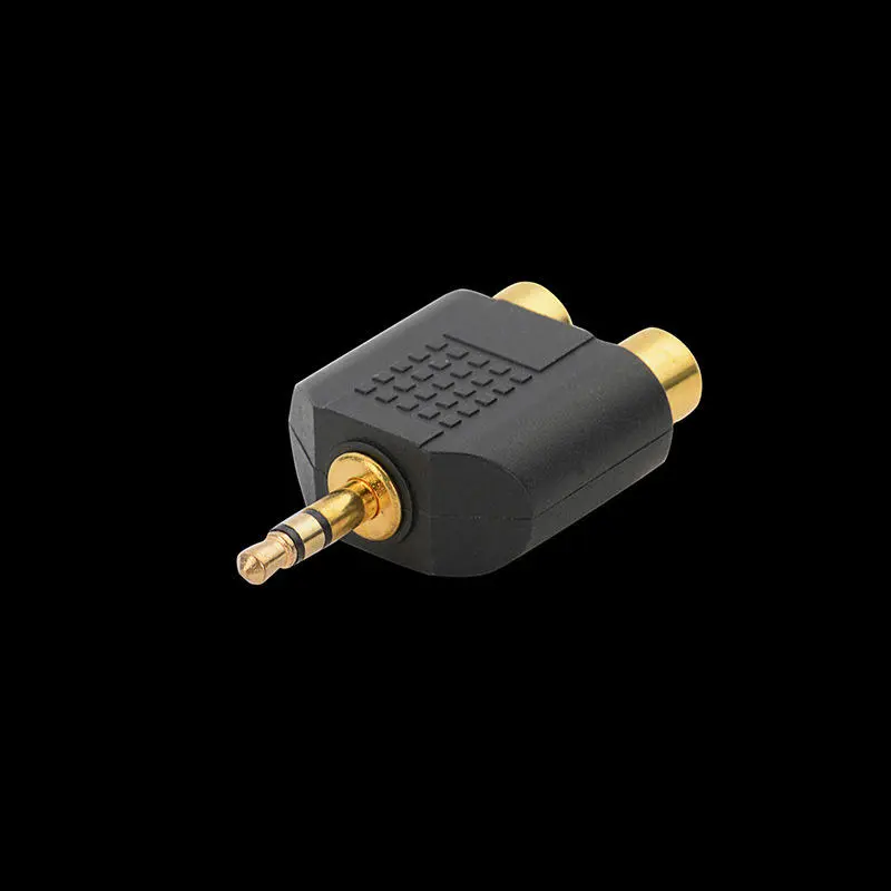 Gold Plated 3.5mm Stereo to 2-RCA Male to Female Adapter - Image 3