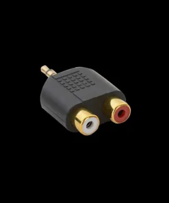 Alternative view of Gold Plated 3.5mm Stereo to 2-RCA Male to Female Adapter