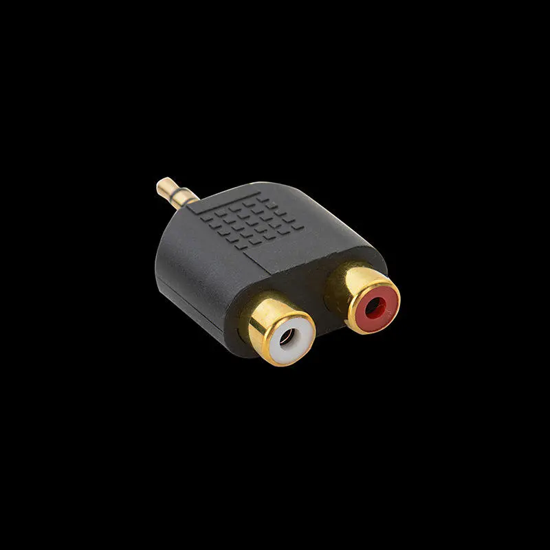 Gold Plated 3.5mm Stereo to 2-RCA Male to Female Adapter - Image 2