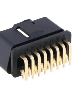 OBD2 16 Pin Male Gold Plated Connector 90 Degree