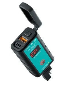 Alternative view of Quick Charge 3.0 & Type C PD Dual USB Motorcycle Phone Charger with Voltmeter
