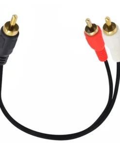 Alternative view of RCA 2 Plugs to RCA Plug Audio Stereo Subwoofer Y Splitter Cable