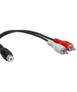 RCA Female Plugs to 2 RCA Male Jack Y Adapter Subwoofer Cable