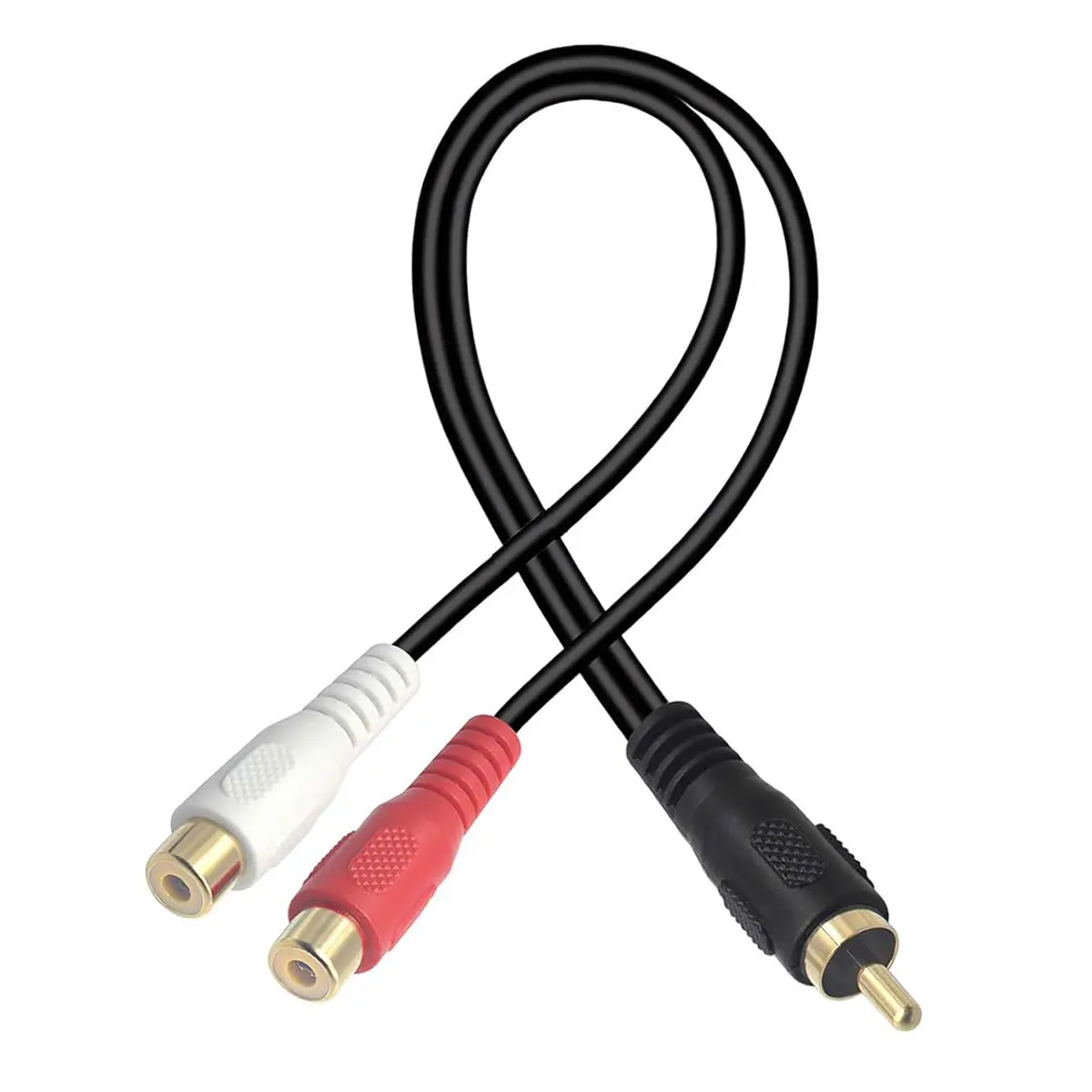 RCA Y Splitter Cable Adapter 1 Male to 2 Female,Car Audio RCA Splitter Adapter Cable