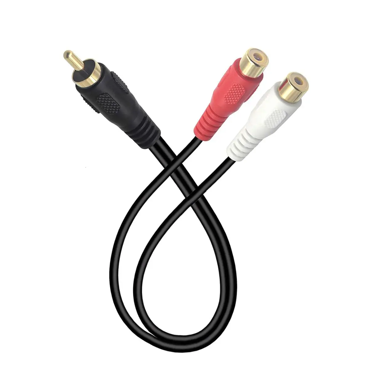 RCA Y Splitter Cable Adapter 1 Male to 2 Female,Car Audio RCA Splitter Adapter Cable - Image 2
