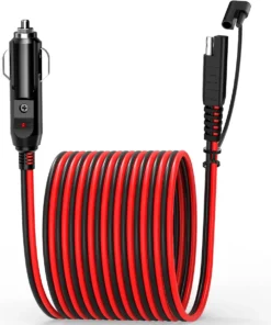SAE Battery Charger Cable, 14AWG 12V Cigarette Lighter Plug to SAE Quick Release Adapter Extension Charging