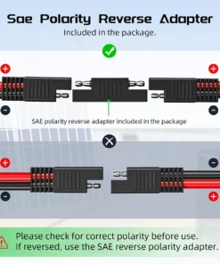 Alternative view of SAE Plug XT60 Female Adapter Charger Solar Panel Cable