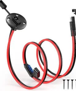 SAE Power Socket Sidewall Port Connector Harness with 15A Fuse