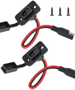 SAE Quick Connector, Sidewall Port Solar Panel Flush Mount SAE Plug Adapter Weatherproof