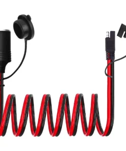 SAE to Motorcycle Female Cigarette Lighter Socket Power Extension Cable
