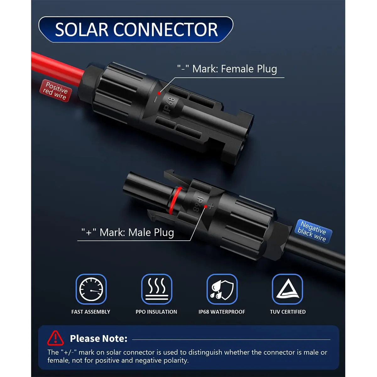 Solar Panel Connector 4-in-1 Extension Cable Splitter - Image 6