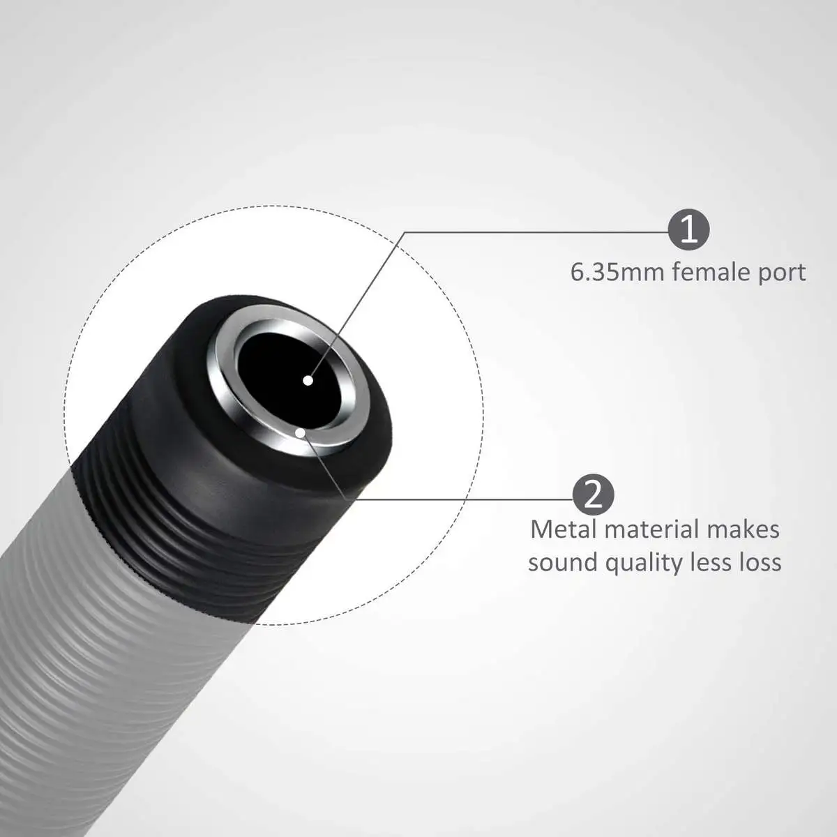 Stereo Aux Adapter 6.35mm Female to Female Stereo Audio Adapter Extension Adapter - Image 3