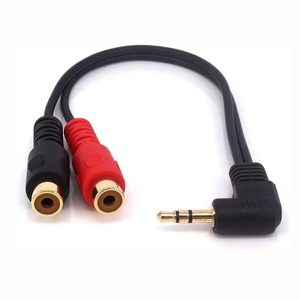 TRS to RCA Cable- 3.5mm (Mini) 1/8" Male to Dual Female 0.2m - Image 4