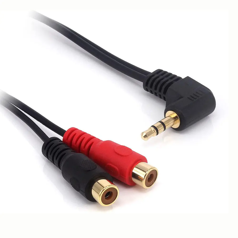 TRS to RCA Cable- 3.5mm (Mini) 1/8" Male to Dual Female 0.2m - Image 2