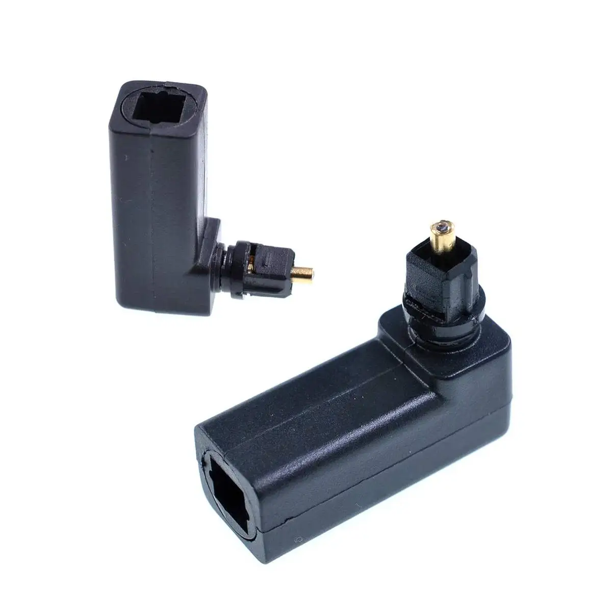Toslink Male to Female Right Angle 90 Degree Digital Optical Audio Cable Adapter - Image 2