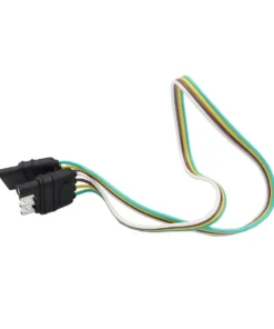 Trailer Wire Extension 1ft 4Way 4Pin Male & Female Plug Flat Hitch Light Trailer Wiring Harness Extender
