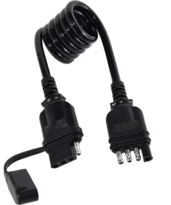 Trailer Wire Extension 4-Way 4 Pin Plug Connector Vehicle-Side & Trailer-Side Stretchable Cord 36''