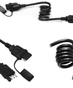 Alternative view of Trailer Wire Extension 4-Way 4 Pin Plug Connector Vehicle-Side & Trailer-Side Stretchable Cord 36''
