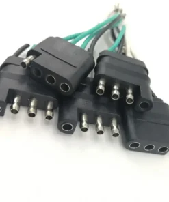 Alternative view of Trailer Wiring Connector 4 Pin Flat Wire Plug Connector Trailer Light Wiring for Utility Trailer Lights