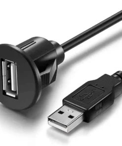 USB 2.0 Male to USB 2.0 Female Auxiliary Flush Mount Car Mount Extension Cable