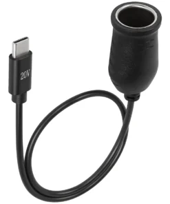 USB C to Cigarette Lighter Adapter, 20V USB Type-C Male Plug to Cigarette Lighter Adapter Cable