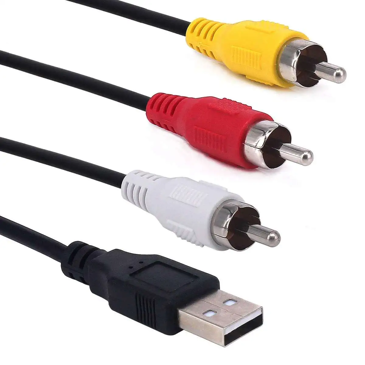 USB to 3RCA Cable, 1.5m USB Male to 3 RCA Male Jack Splitter Audio Video AV Composite Adapter Cable - Image 5