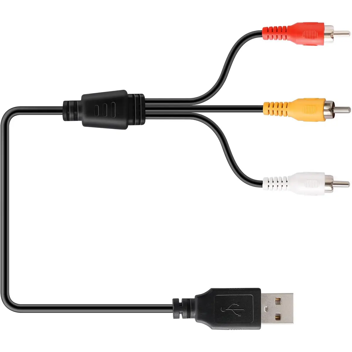 USB to 3RCA Cable, 1.5m USB Male to 3 RCA Male Jack Splitter Audio Video AV Composite Adapter Cable - Image 2