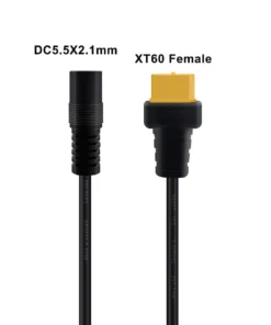 Alternative view of XT60 Adapter Cable XT60 Female Bullet Connector to Female DC 5.5x2.1mm Power Cable