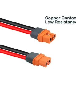 Alternative view of XT60 Plug Female and Male Connector with 12AWG Silicon Wire