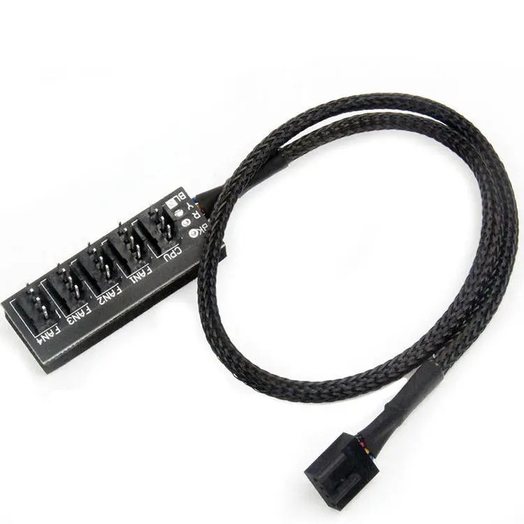 4-Pin PWM PC Fan Hub Power Supply Cable 1 to 5 Way Splitter