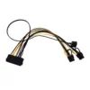 ATX Power Supply Cable Dual 6+2 Pin 8 Pin to Power 24Pin