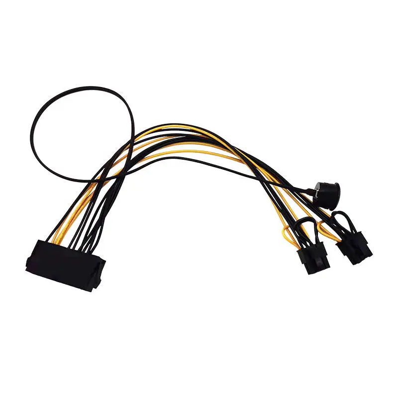 ATX Power Supply Cable Dual 6+2 Pin 8 Pin to Power 24Pin