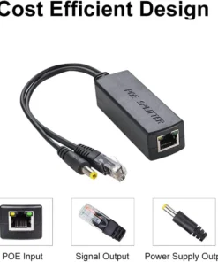 Alternative view of Active PoE Power Over Ethernet Splitter with DC5.5x2.1mm
