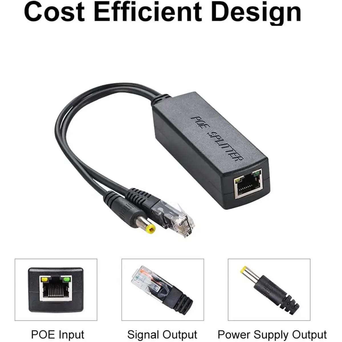 Active PoE Power Over Ethernet Splitter with DC5.5x2.1mm - Image 2