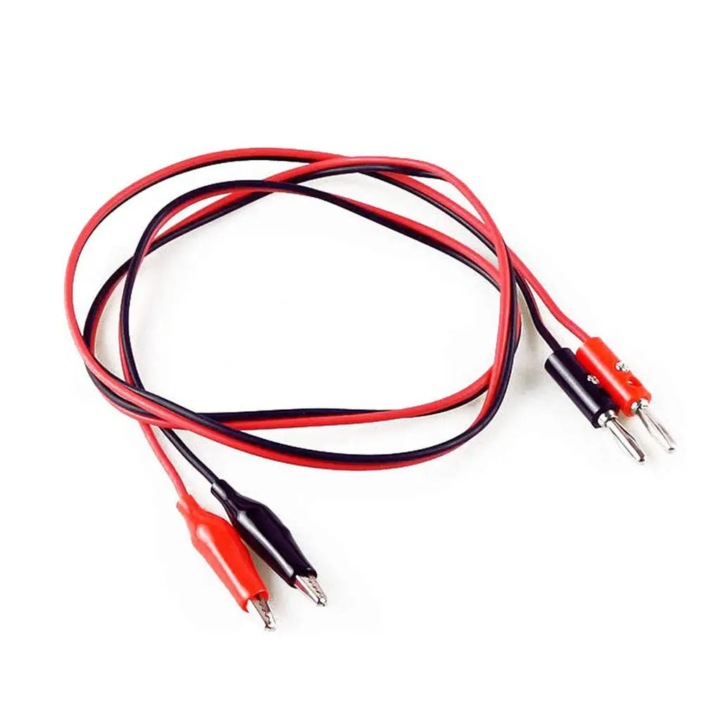Banana Plug to Crocodile Alligator Clip Test Lead Wire Cable for Multimeters Power Supplies