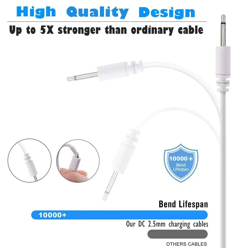 DC Charging Cable, USB to DC 2.5mm Fast Charger Cord Adapter - Image 2