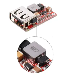 Alternative view of DC-DC Buck Voltage Regulator Module 6-24V 12V/24V to 5V 3A USB Charger Module