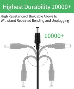 DC 1 Female to 2 Male Power Splitter Cable 5.5mm X 2.1mm