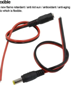 DC Power Pigtail Barrel Plug Connector Cable
