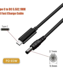 Alternative view of DC to USB C Cable, PD USB Type C Male Input to DC 5.5 X 2.1mm