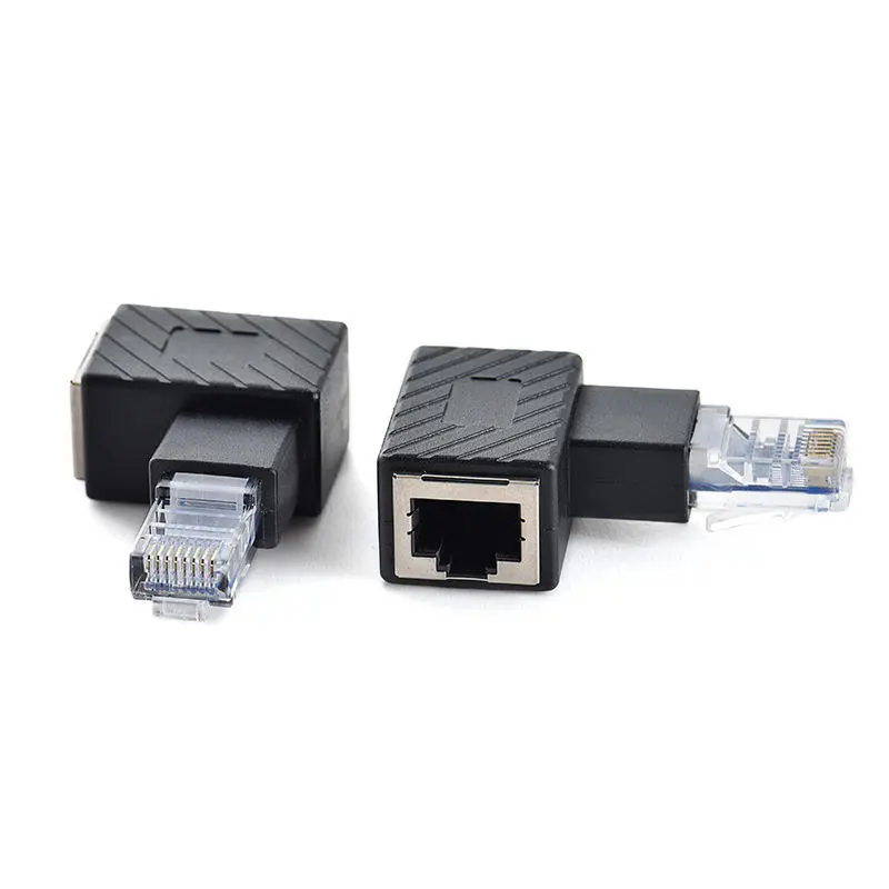 RJ45 Male to Female 90 Degree Ethernet Extender Adapter RJ45 Ethernet