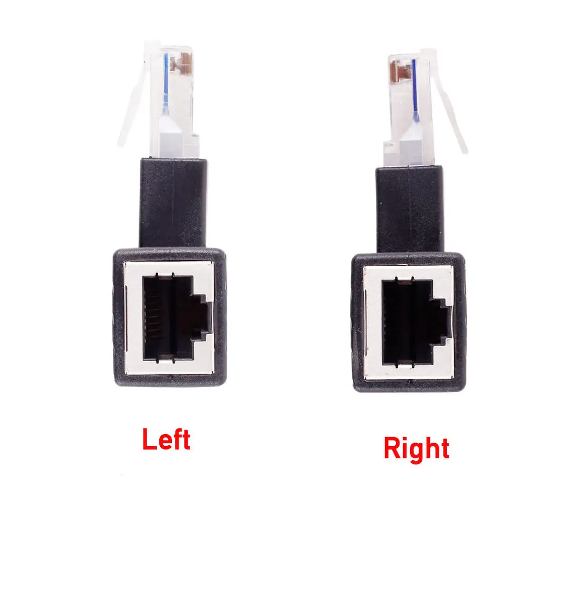 RJ45 Male to Female 90 Degree Ethernet Extender Adapter RJ45 Ethernet - Image 2