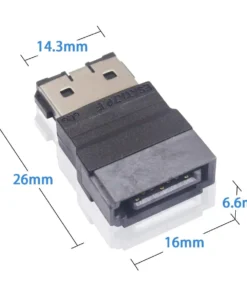 Alternative view of SATA to ESATA Adapter, ESATA 7Pin Female to SATA 7Pin Male Extension Adapter