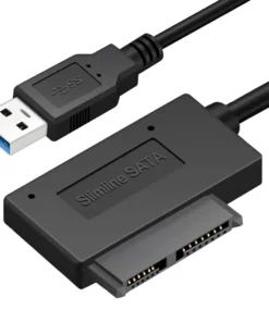 USB 2.0 to (7+6) 13 Pin Slimline Slim SATA II Laptop CD/DVD Drive Adapter Cable